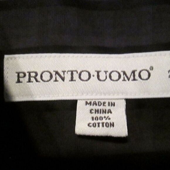 Pronto Uomo Gray & Purple Striped Shirt 2XT - Picture 2 of 6